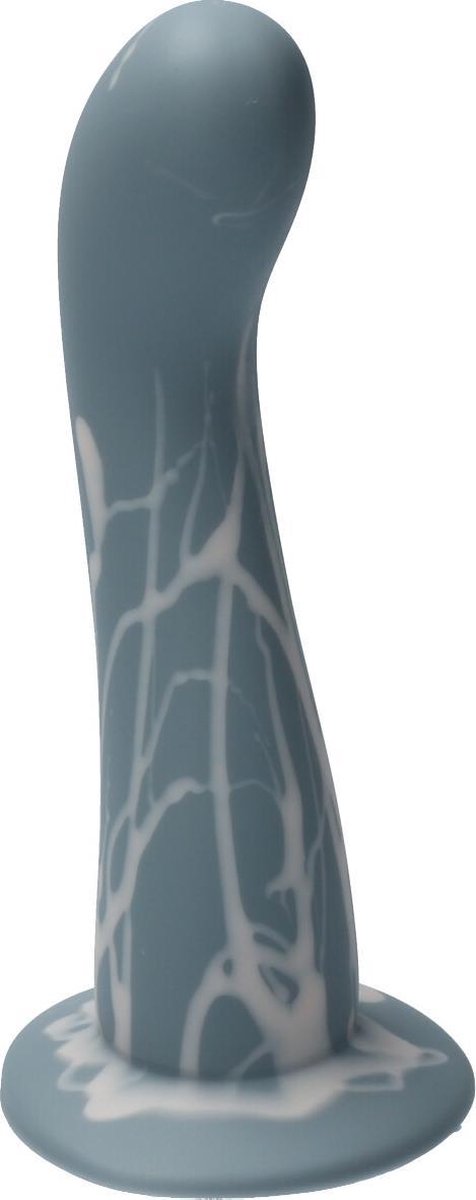 Goedkoopste Ylva & Dite - Swan - Siliconen G-spot / Anale dildo - Made in Holland - Grijs / Pastel Oranje