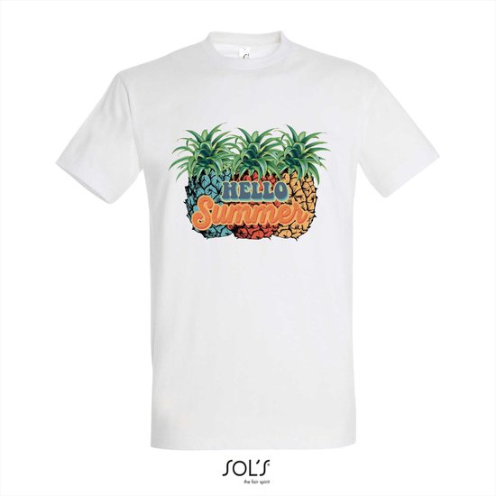 T-shirt Hello Summer Pinapple - T-shirt korte mouw - zwart - 10 jaar