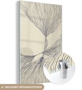 MuchoWow® Peinture sur verre 120x180 cm - Peinture sur verre acrylique - Formes - Lignes - Abstrait - Figure - Photo sur verre - Peintures