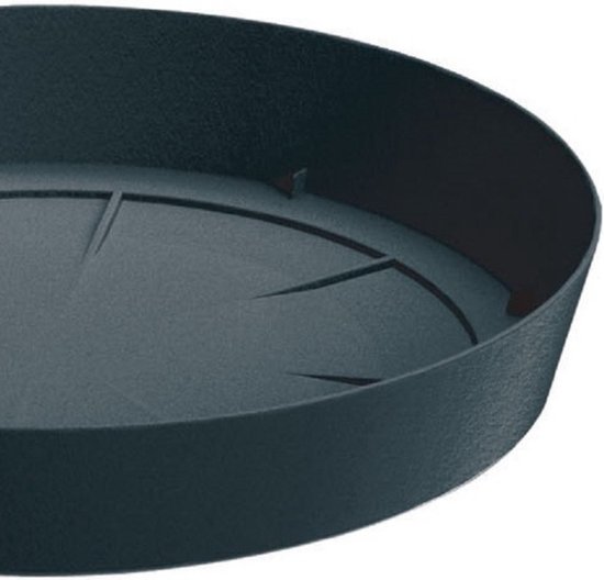 Prosperplast Plateau de collecte/plateau inférieur pour pot de fleur/pot de fleurs - 3x - anthracite - rond - Dia 19 cm