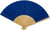 Spaanse handwaaier - special colours - nachtblauw - bamboe/papier - 21 cm