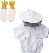 PigMig Combinaison d'apiculteur Combinaison d'abeille Witte et gants d'apiculteur protègent - Vêtements d'apiculteur Protection des abeilles