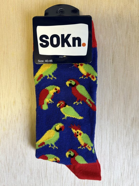 Foto: Sokn trendy sokken papegaaien maat 40 46 ook leuk om kado te geven 