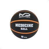 Medicijnbal 5KG - Medicinebal 5KG - Rubber - Top kwaliteit - Zwart/Oranje