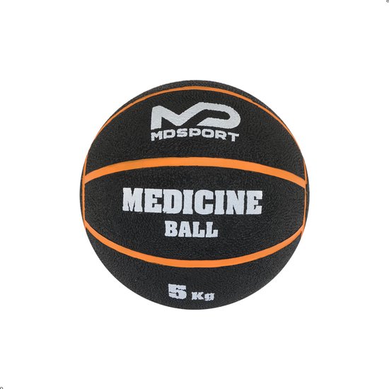 Medicijnbal 5KG - Medicinebal 5KG - Rubber - Top kwaliteit - Zwart/Oranje