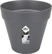 Elho Loft Urban Rond 30 - Plantenpot voor Buiten met Waterreservoir - Set van 2 - Ø 29 x H 30.5 cm - Antraciet