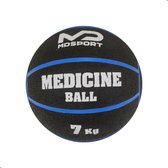 Medicijnbal 7KG - Medicinebal 7KG - Rubber - Top kwaliteit - Zwart/Blauw