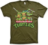 Chemise en détresse Teenage Mutant Ninja Turtles - L'ensemble du groupe taille 2XL