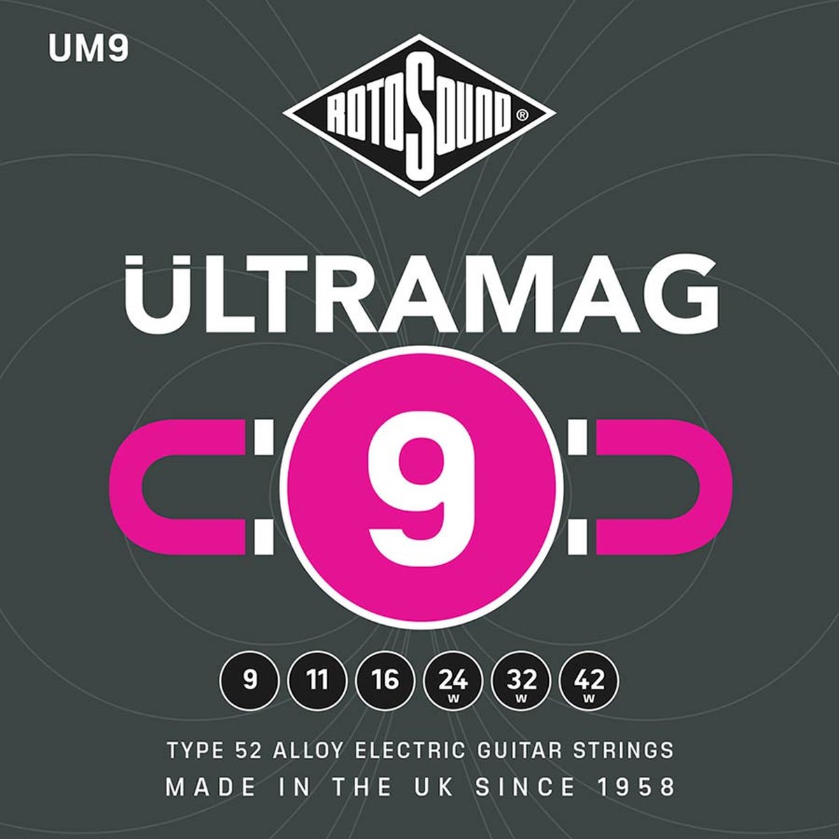 Rotosound UM9 Ultramag elektrische gitaarsnaren (009-042)