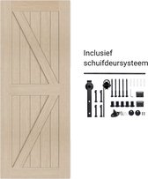 Barnwood Originals Loft Schuifdeur - Deur - 2150x1000mm - MDF - Eiken - DIY set