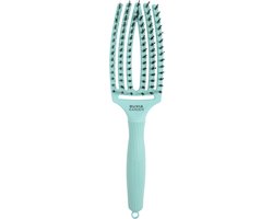 Foto: Olivia garden borstel fingerbrush iconic boar nylon mint 1stuks