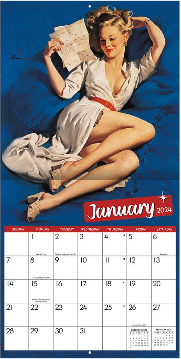 Pin Up Kalender 2024  bol.com