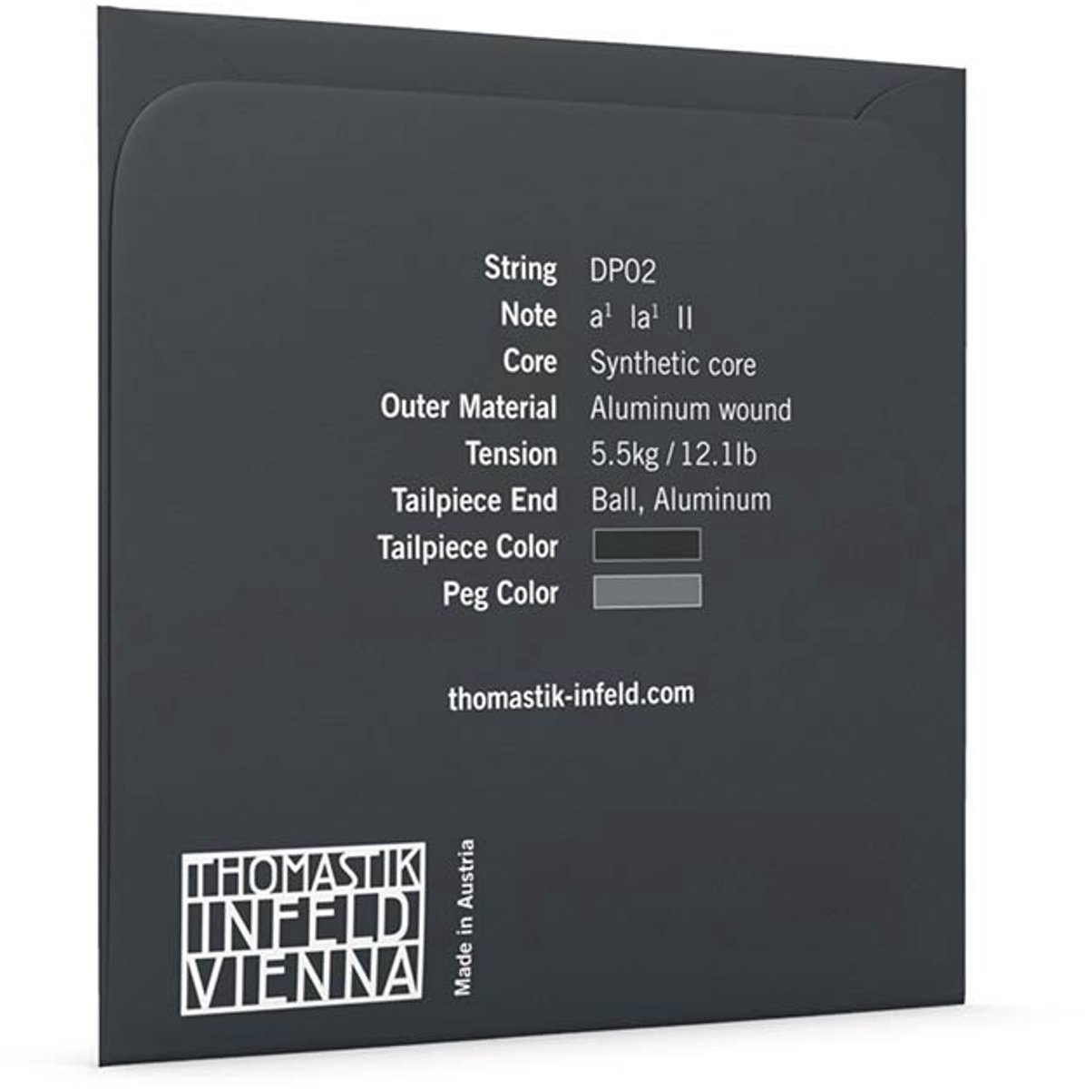 Thomastik Infeld THDP-02 violin string A-2 4/4 medium, synthetic core, aluminum wound