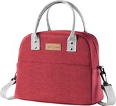 Kleine koeltas, kleine koeltas, koeltas, klein voor werk, lunchtas, picknicktas, thermische tas, geïsoleerde tas (10 L, rood)