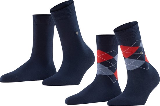 Burlington Everyday 2-Pack one-size katoen multipack sokken dames blauw - Maat 36-41