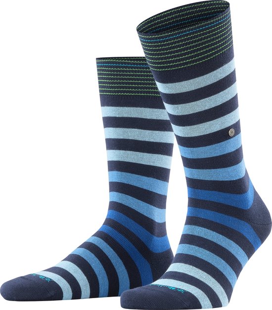 Burlington Blackpool One size duurzaam biologisch katoen sokken heren blauw - Maat 40-46