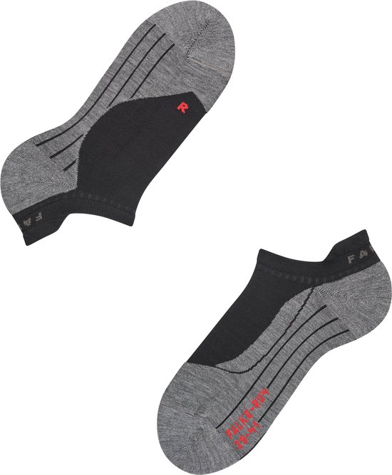 FALKE RU4 Invisible Hardloopsokken anti blaren, gemiddelde padding katoen sportsokken dames zwart - Maat 39-40