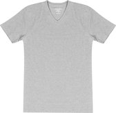Claesen's Basics T-shirt (2-pack) - heren T-shirt V-hals - grijs - Maat: XL