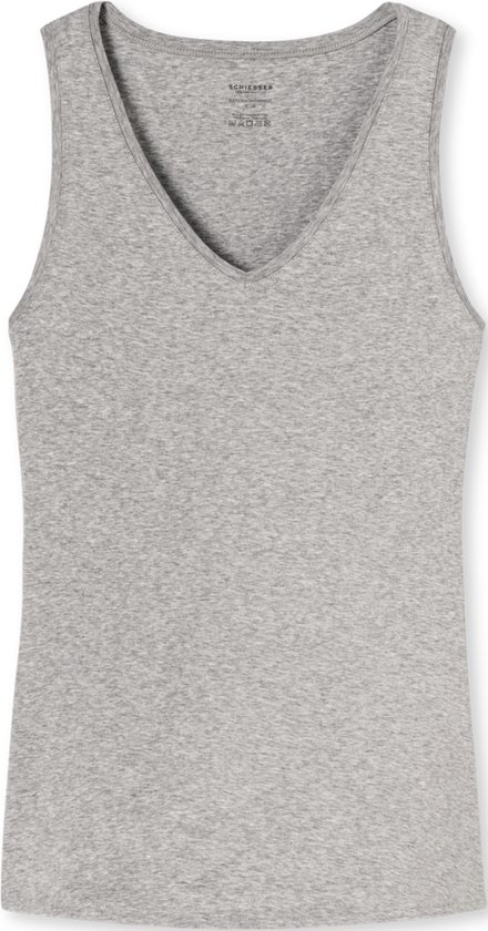 SCHIESSER Naturschonheit singlet (1-pack) - chemise femme gris chiné - Taille : 46