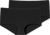 SCHIESSER 95/5 boxer (pack de 2) - short femme coton bio noir - Taille : 42