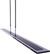 Verstelbare hanglamp Vigo | zwart | glas / metaal | 130 cm lang | in hoogte verstelbaar tot 145 cm | eettafellamp | modern design