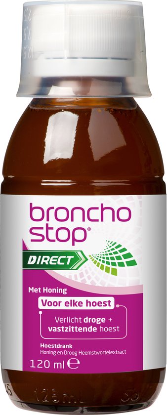 Bronchostop Direct - Hoestdrank  - Met honing - 120ml - Bronchostop