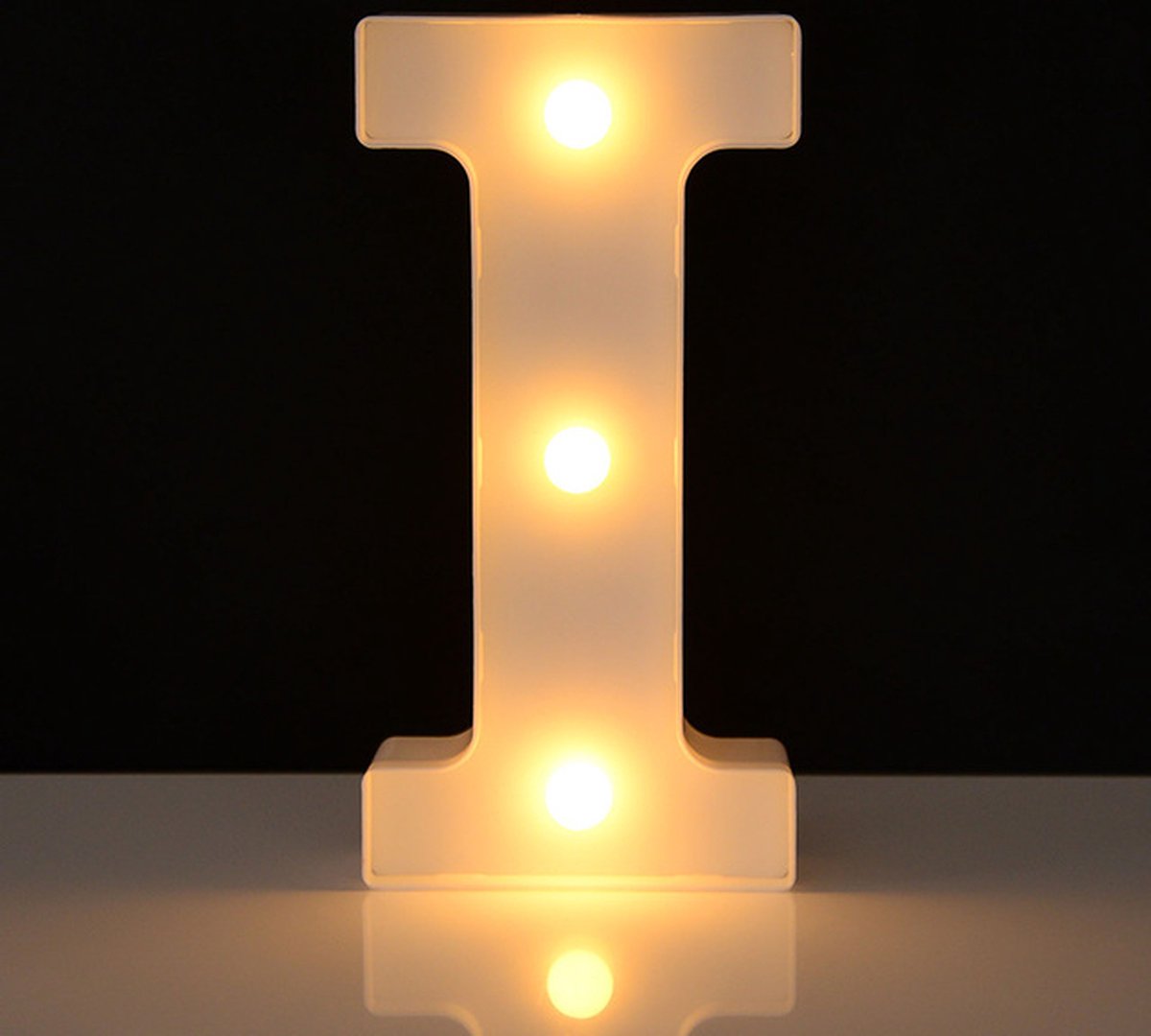 Lichtgevende Letter I - 22 cm - Wit - LED