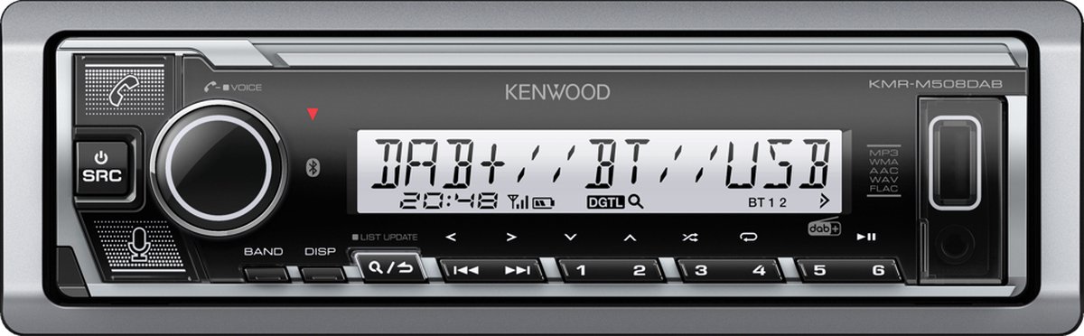 Kenwood KMR-M508DAB Marine Digital Media Receiver met DAB+ en Bluetooth