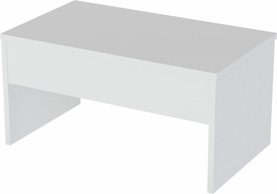 Stijlvolle Salontafel - Wit Melamine - 90x52x45cm - Perfect voor elk interieur
