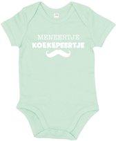 Baby Romper Meneertje Koekepeertje 3-6 maand - Mint Groen - Rompertjes baby met tekst