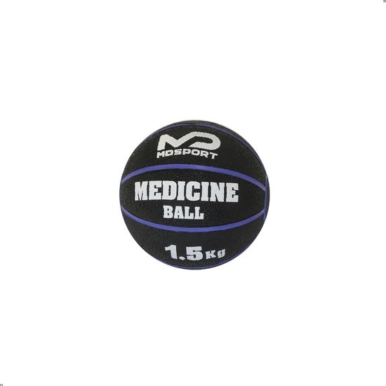 Medicine ball 1,5 KG - Medicine ball 1,5 KG - Caoutchouc - Qualité supérieure - Zwart/ violet