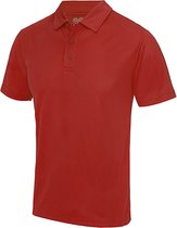 Herenpolo 'Cool Polyester' korte mouwen Fire Red - L