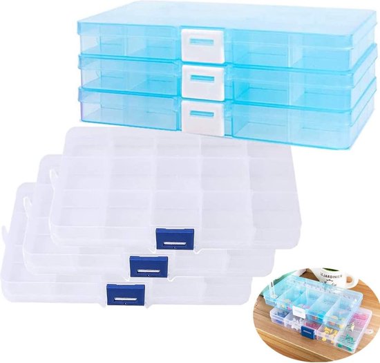 Boîtes de tri Boîte de rangement en plastique Compartiments Boîte de tri  Boîte de