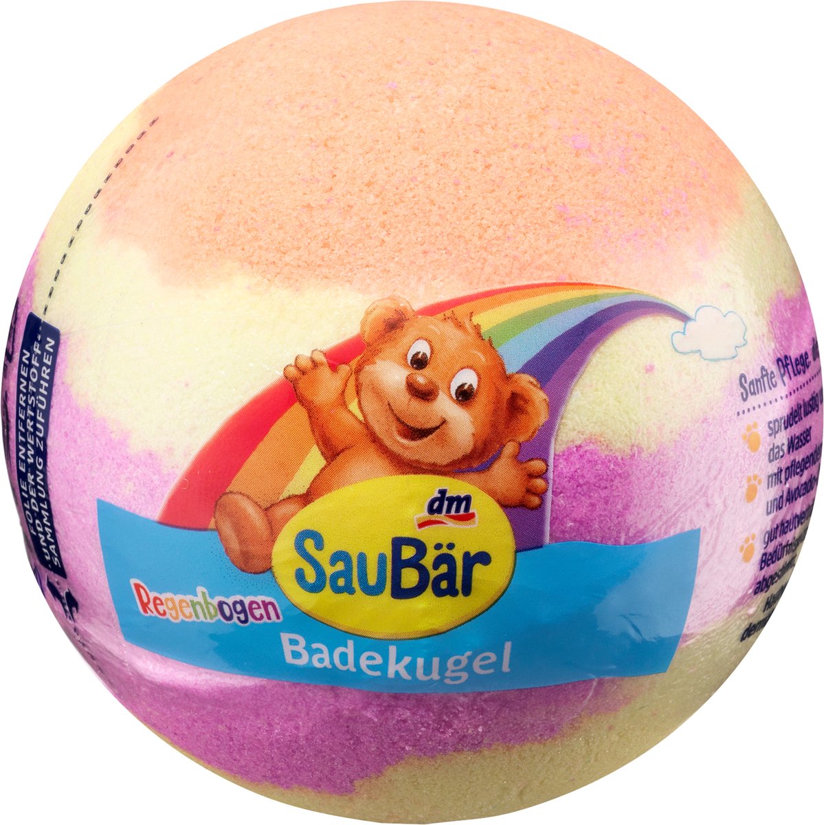 SauBär badbruisbal regenboog, 165 g