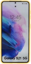 Geschikt voor Samsung Galaxy S21 Case - Geel – Case – Hoes – Bescherming Telefoon – Smartphone Case – Cadeau voor man /vrouw/ vaderdag