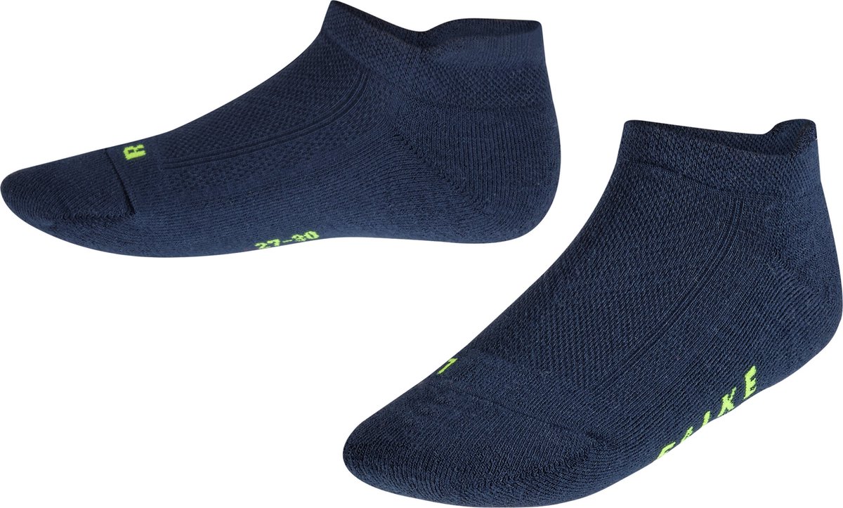 FALKE Cool Kick kort eenkleurig functioneel materiaal sneakersokken enkelsokken kinderen blauw - maat 27-30