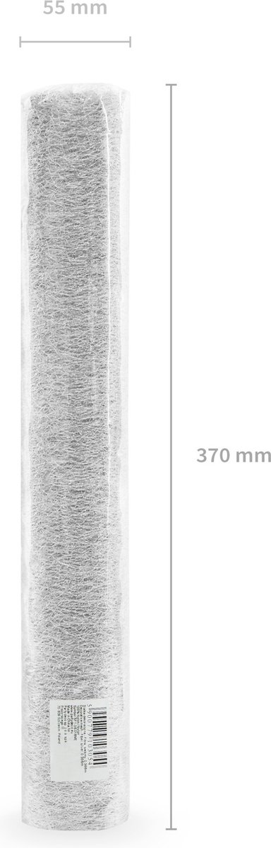 Partydeco Kerstdiner tafelloper op rol - zilver - mesh stof glans - 36 x 900 cm