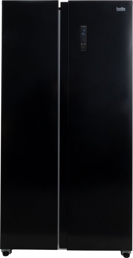 Bella BSBS-445.1BE - Amerikaanse koelkast - Display - 442 Liter - Zwart