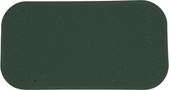 MSV Douche/bad anti-slip mat badkamer - rubber - groen - 36 x 65 cm - met zuignappen