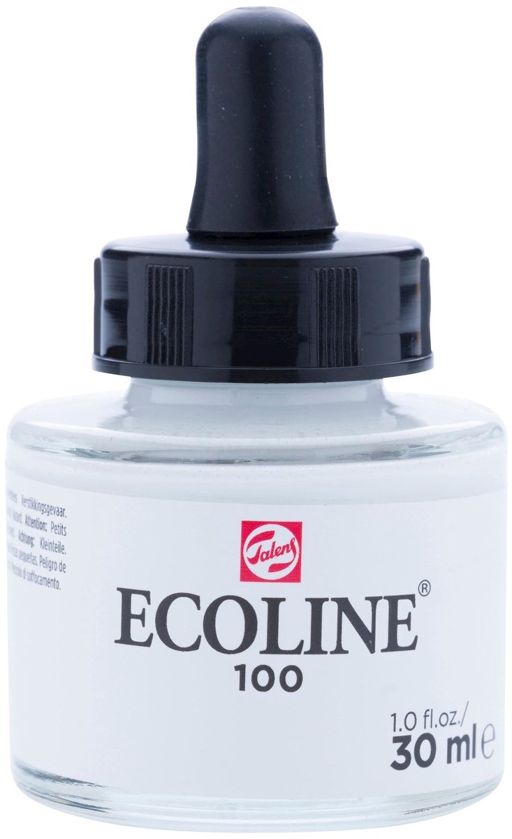 Ecoline Vloeibare Waterverf Flacon 30 ml Wit 100