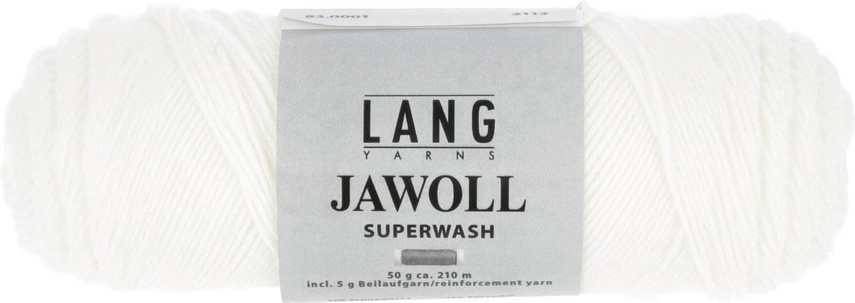 Lang Yarns Jawoll Superwash - 01 wit - Sokkenwol Garen