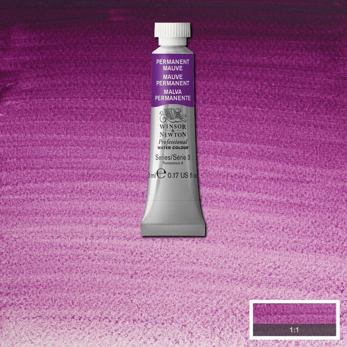 Watercolor paint W&N 5ml – 491 Permanent Mauve