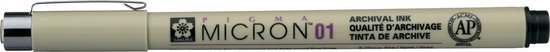 Sakura Pigma Micron 01 Fineliner – 0.25 mm – Zwart
