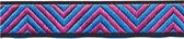 Hobbyband - Sierband - Lint - Zigzag roze blauw - 12mm - 5 meter per rol
