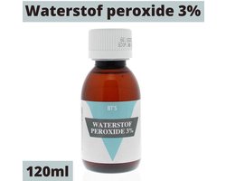Waterstofperoxide 3% - 120ml - Waterstofperoxide 3 procent - Zuurstofwater - Hydrogen peroxide 3% - Waterstofperoxide Mondspoeling