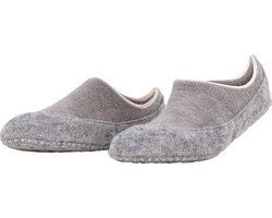 FALKE Cosyshoe antislip noppen merinowol huissokken pantoffels dames grijs - Maat 37-38