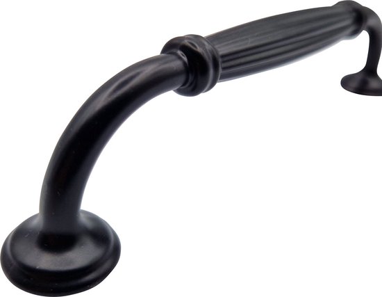 Handgreep kast klassiek / Keukengreep Zwart 128 mm 10 STUKS - Handgrepen voor deurtjes - Deurgreep - Meubelgreep - Handgreep Zwart- Keukengreep - Greep Zwart - Meubelbeslag - greepjes - Inclusief schroeven