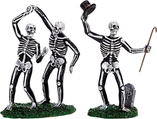 Lemax - Dancing Skeletons - Set Of 2 - Kersthuisjes & Kerstdorpen