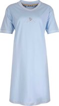 Irresistible Dames Nachthemd - Slaapkleed - 100% Katoen - Licht Blauw - Maat L