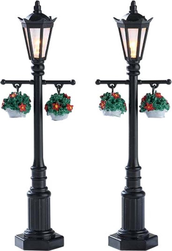 Lemax - Old English Lamp Post -  Set Of 2 -  B/o (4.5v) - Kersthuisjes & Kerstdorpen